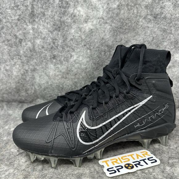 Nike Alpha Huarache 7 Elite Lacrosse Cleats Mens Size 8.5 Black CJ0224-001 LAX - Picture 1 of 8
